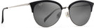 Cat Eye Gloss Black/Grey Lens Maui Jim Olili 330 View #1