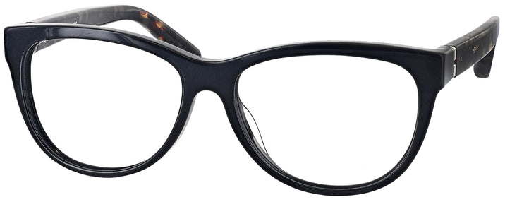 Square Black Olive Havana The Lily Single Vision Full Frame View #1
