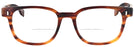 Square Brown Horn Hugo Boss 0958 Bifocal View #2