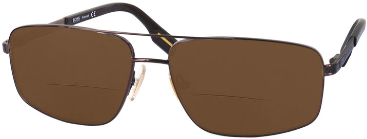 Rectangle Brown Hugo Boss 0426-P-S Bifocal Reading Sunglasses View #1
