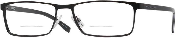 Rectangle Matte Black Hugo Boss 0767 Bifocal View #1