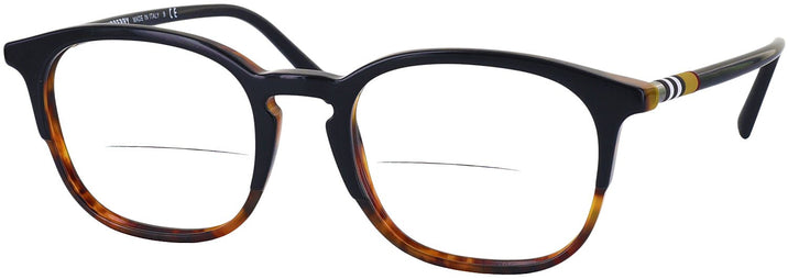 Square Black On Havana Burberry 2272 Bifocal View #1