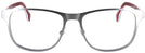 Square Matte Ruthenium Carrera 1104V Single Vision Full Frame View #2