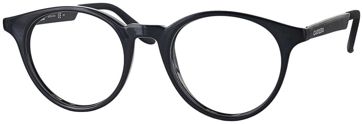 Round Shiny Black Carrera 5544 Single Vision Full Frame View #1
