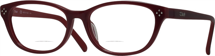 Oval Bordeaux/red Chloe 2651A Bifocal View #1