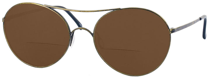 Aviator Antique Gold Wooster Street Bifocal Reading Sunglasses View #1