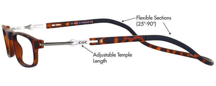   CliC FLEX Rectangle Single Vision Half Frame View #1