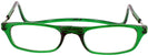 Rectangle Emerald CliC Magnetic Reading Glasses: Single Vision Half Frame View #2