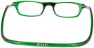 Rectangle Emerald CliC Magnetic Reading Glasses: Single Vision Half Frame View #4