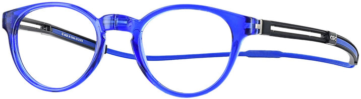 Round Blue CliC Pantos Single Vision Full Frame View #1