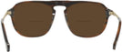Square Brown Horn/gold Canali CO219A Bifocal Reading Sunglasses View #4