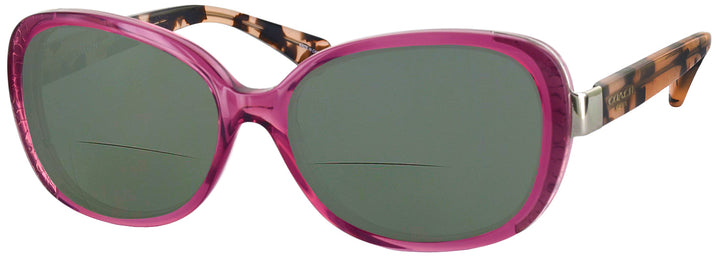 Oversized Crystal Berry/Peach Tortoise Coach 8172 Bifocal Reading Sunglasses View #1