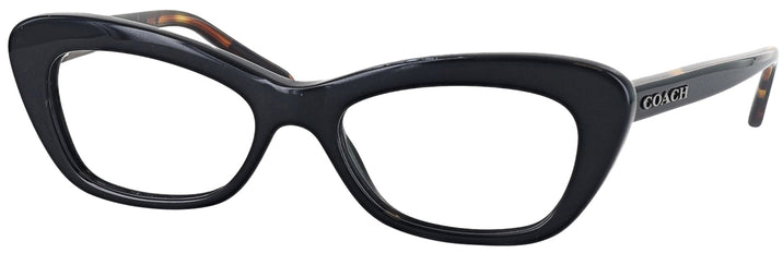 Cat Eye Black Coach 6108 Single Vision Full Frame View #1