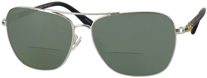 Square Silver/black Coach 7073B Bifocal Reading Sunglasses View #1