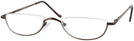 Rectangle Brown Eurospec 39 Single Vision Half Frame View #1
