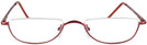 Rectangle Red Eurospec 39 Single Vision Half Frame View #2