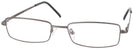 Rectangle Gunmetal Eurospec 40 Single Vision Half Frame View #1