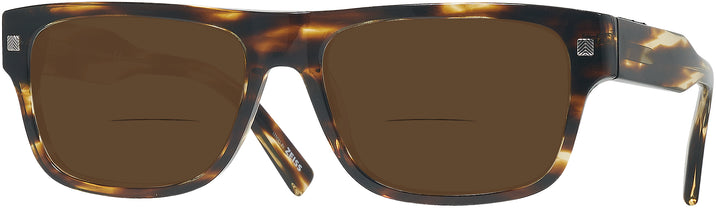 Rectangle Tortoise Zegna EZ0088 Bifocal Reading Sunglasses View #1