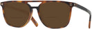 Square Tortoise Zegna EZ0124-F Bifocal Reading Sunglasses View #1