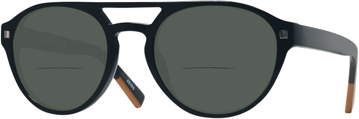 Aviator Black Zegna EZ0134 Bifocal Reading Sunglasses View #1