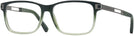 Square Dark Green Fade Zegna EZ5076 Single Vision Full Frame View #1