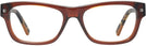 Square Brown Zegna EZ5126 Single Vision Full Frame View #2