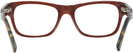 Square Brown Zegna EZ5126 Single Vision Full Frame View #4