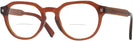 Round Brown Zegna EZ5128 Bifocal View #1