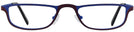 Rectangle Matte Bordeaux W/ Periwinkle Goo Goo Eyes 880 Single Vision Half Frame View #2