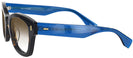 Oversized Tortoise Turquoise Goo Goo Eyes 865 Progressive No Line Reading Sunglasses with Gradient View #3