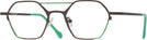 Unique Satin Bronze/chartreuse Goo Goo Eyes 911 Progressive No-Lines View #1