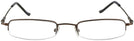 Rectangle Copper Liberty II (Narrow to Average Fit) Single Vision Half Frame View #2