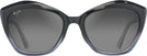 Cat Eye Gloss Black Fade/Grey Lens Maui Jim Lotus 827 View #2