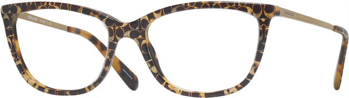 Cat Eye Spotty TORT SIG C OUTSIDE Coach 6124 Single Vision Full Frame View #1