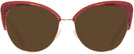 Cat Eye Burgundy/shiny Rose Gold Coach 7110 Progressive No Line Reading Sunglasses View #2