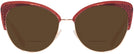 Cat Eye Burgundy/shiny Rose Gold Coach 7110 Bifocal Reading Sunglasses View #2