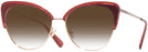 Cat Eye Burgundy/shiny Rose Gold Coach 7110 Progressive No Line Reading Sunglasses with Gradient View #1