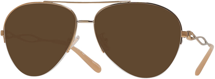 Aviator Shiny Rose Gold Coach 7124 Progressive No Line Reading Sunglasses View #1