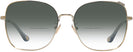 Oversized,Square Shiny Light Gold Coach 7133 w/ Gradient Bifocal Reading Sunglasses View #2