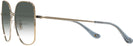 Oversized,Square Shiny Light Gold Coach 7133 w/ Gradient Bifocal Reading Sunglasses View #3