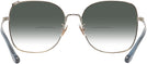 Oversized,Square Shiny Light Gold Coach 7133 w/ Gradient Bifocal Reading Sunglasses View #4