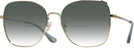Oversized,Square Shiny Light Gold Coach 7133 w/ Gradient Bifocal Reading Sunglasses View #1