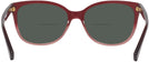 Square SHIMMER BURGUNDY PINK GRADIENT Coach 8132 Bifocal Reading Sunglasses View #4