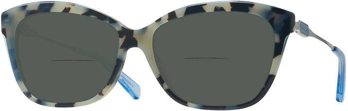 Square Blue Tortoise Coach 8305 Bifocal Reading Sunglasses View #1