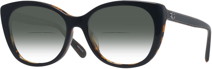 Cat Eye Black/dark Tortoise Coach 8365U w/ Gradient Bifocal Reading Sunglasses View #1