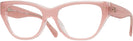 Cat Eye Milky Pink/transparent Pink Coach 8370U Single Vision Full Frame View #1