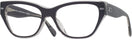 Cat Eye Black/transparent Grey Coach 8370U Progressive No Line Bifocal View #1