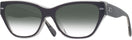 Cat Eye Black/transparent Grey Coach 8370U Sunglasses View #1