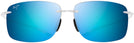 Rectangle Matte Crystal/blue Hawaii Lens Maui Jim Hema 443 View #2
