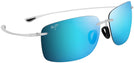 Rectangle Matte Crystal/blue Hawaii Lens Maui Jim Hema 443 View #1